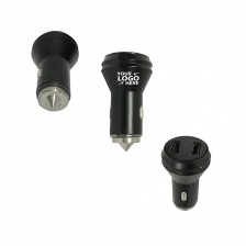 Metal Car Charger Dual Port USB with Window Breaker